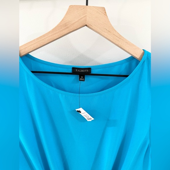 NWT Talbots Tie Front Tank Blue Size Medium - Picture 5 of 6